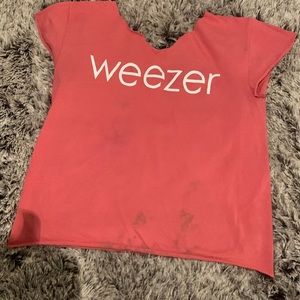 Cool Weezer shirt, personally cut